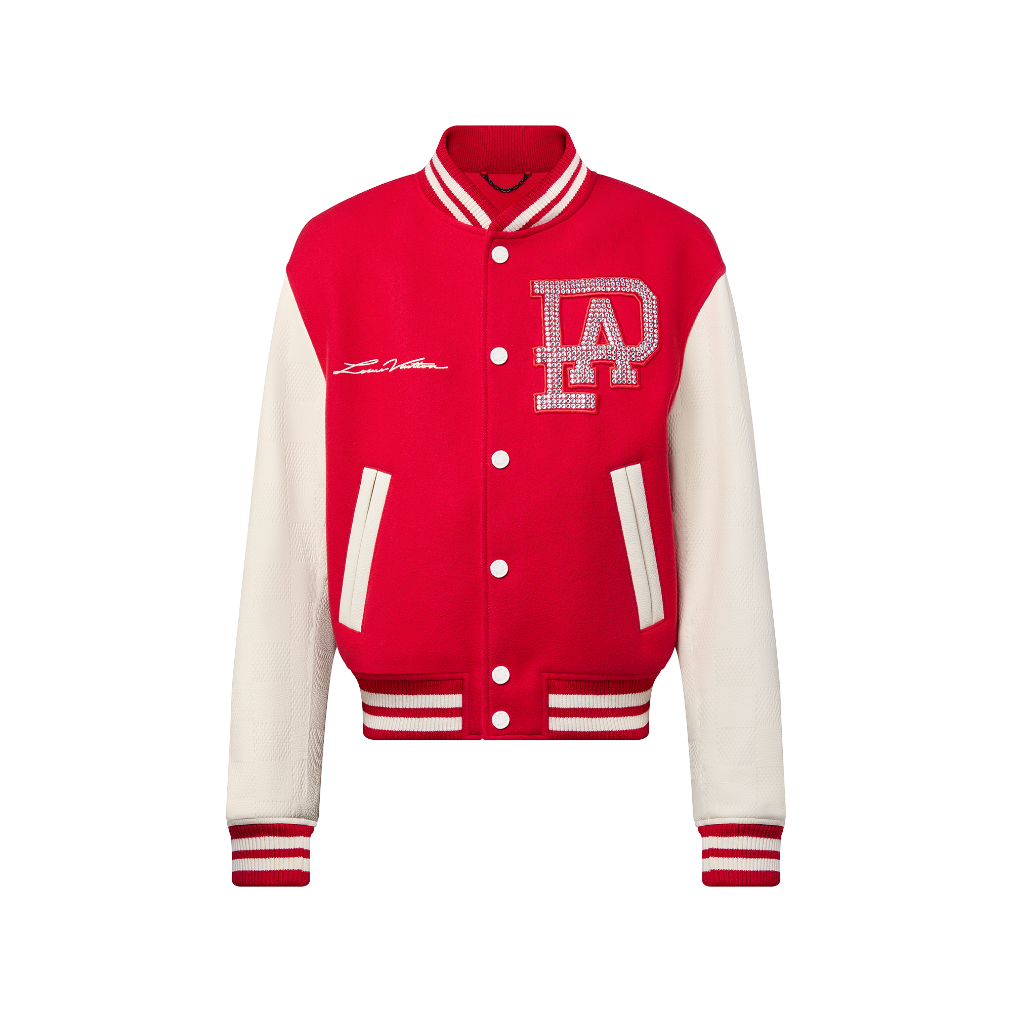 Jaqueta Varsity em Mix de Couros - High-End Ready-to-Wear | LOUIS